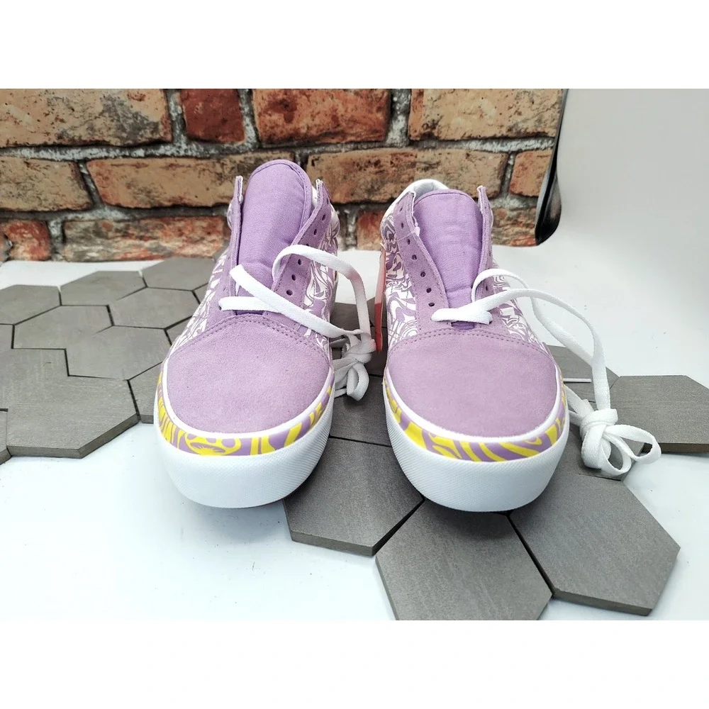 Vans Old Skool Stacked Lugged Wavy Daze Lilac 2in Platform Shoes Women's Sz 8 - Picture 4 of 10